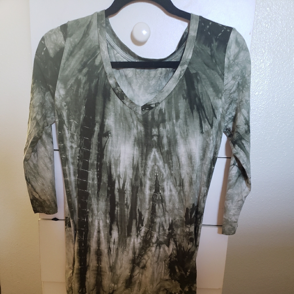 Green Tie Dye Dress